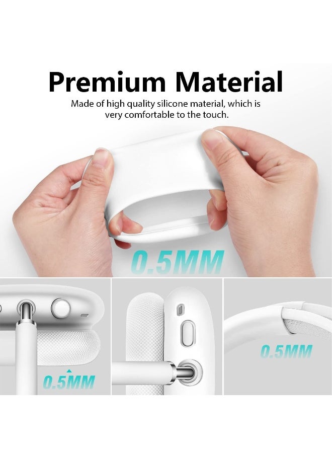 NIBEMINENT - for Airpods Max Case 3-in-1 Silicone Case Compatible with Apple Airpods Max Accessories Anti-Scratch Ear Pad Cover Dustproof Headband Protective Case Cover - Image 1