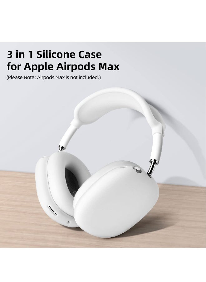 NIBEMINENT - for Airpods Max Case 3-in-1 Silicone Case Compatible with Apple Airpods Max Accessories Anti-Scratch Ear Pad Cover Dustproof Headband Protective Case Cover - Image 1