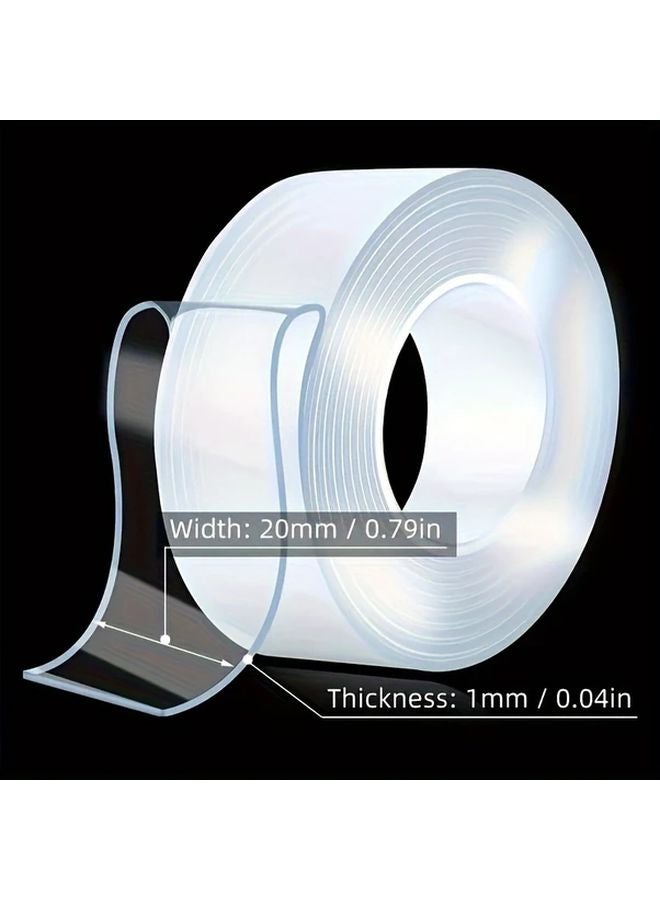 شريط لاصق نانو مزدوج الجوانب قابلة لإعادة الاستخدام 16.4 قدم شرائط لاصقة قوية للمنزل والمكتب والسيارة - Image 3