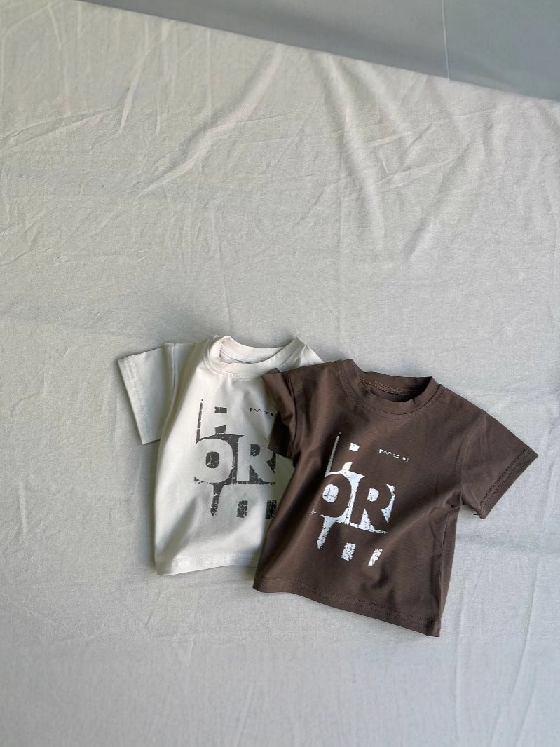 Ins Children's Wear Short-sleeved T-shirt Summer New Boys and Girls Baby Korean-style Soft T-shirt Top Trendy Puzzle Pattern T - Image 2