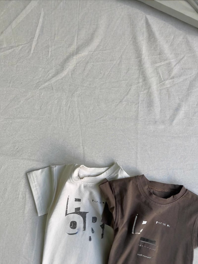 Ins Children's Wear Short-sleeved T-shirt Summer New Boys and Girls Baby Korean-style Soft T-shirt Top Trendy Puzzle Pattern T - Image 3