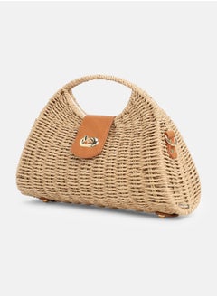 Haute Sauce Solid Interlock Regular Cane Hand Bag For Women  - Image 5