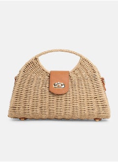Haute Sauce Solid Interlock Regular Cane Hand Bag For Women  - Image 4
