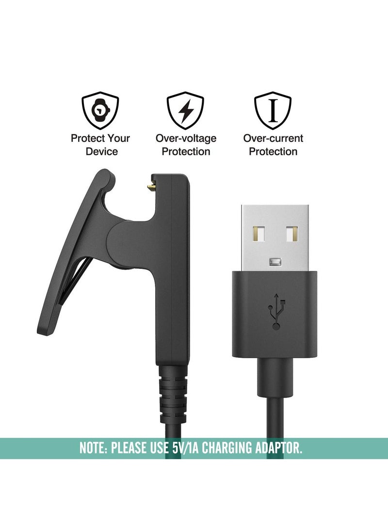 Charger for Garmin Forerunner 235/ 35/ 35J/ 64/ 230/ 630/ 645/ 645 Music/ 735XT/ Vivomove HR/ Approach S20/ G10/ Lily Watches ，Smart Watch Replacement Charger Charging Clip Sync Data Cable