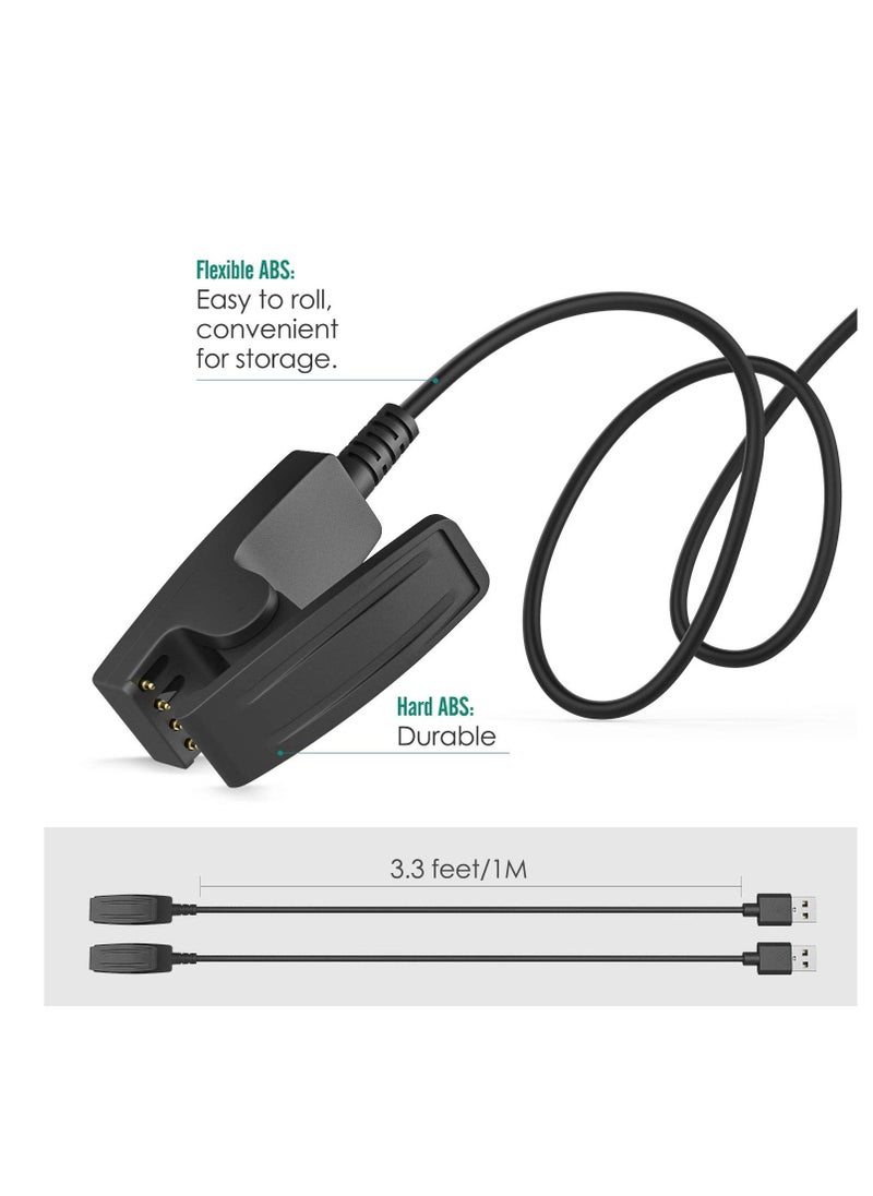 Charger for Garmin Forerunner 235/ 35/ 35J/ 64/ 230/ 630/ 645/ 645 Music/ 735XT/ Vivomove HR/ Approach S20/ G10/ Lily Watches ，Smart Watch Replacement Charger Charging Clip Sync Data Cable