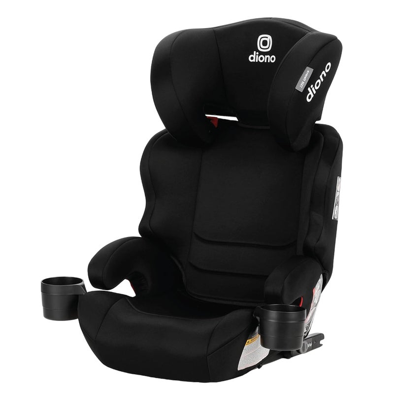 Diono Everett NXT High Back Booster Car Seat with Rigid Latch Lightweight Slim Fit Design 8 Years 1 Booster Seat Black - Image 1