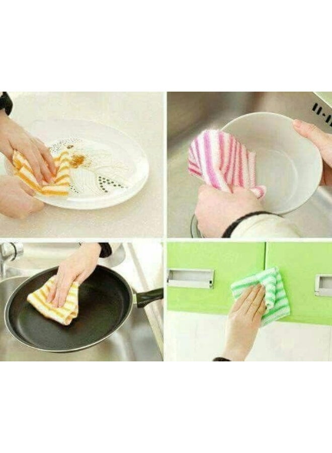 Microfiber Kitchen & Polishing Towels (30x30cm) - Assorted Multi-color Super Absorbent Pack - Image 3