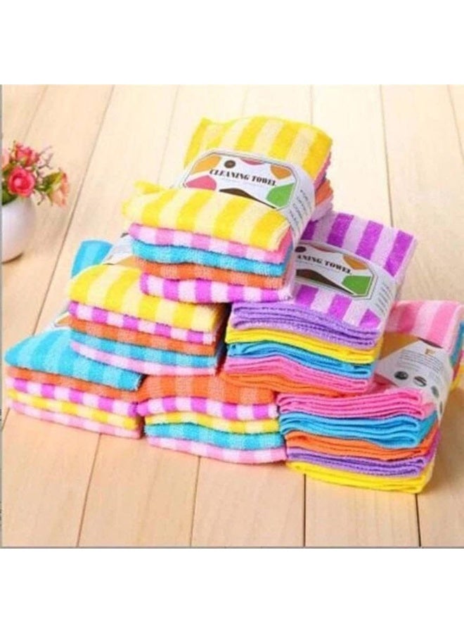 Microfiber Kitchen & Polishing Towels (30x30cm) - Assorted Multi-color Super Absorbent Pack - Image 4