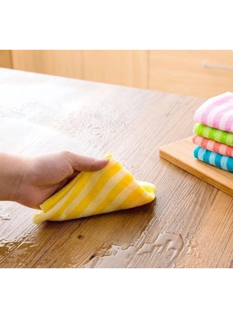 Microfiber Kitchen & Polishing Towels (30x30cm) - Assorted Multi-color Super Absorbent Pack - Image 2