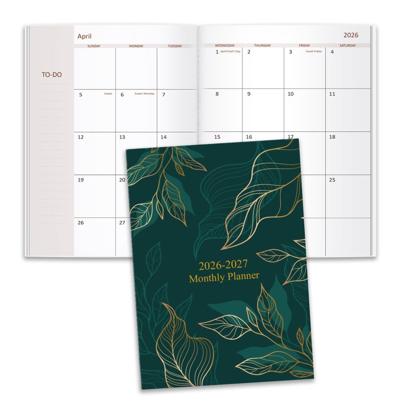 Getvow 2026-2027 Monthly Planner - 15 Months Calendar from April 2026 - June 2027, Monthly Planner 2026-2027 Easy to Organize Your Daily Life, 7" x 10", Gold Leaf - Image 1