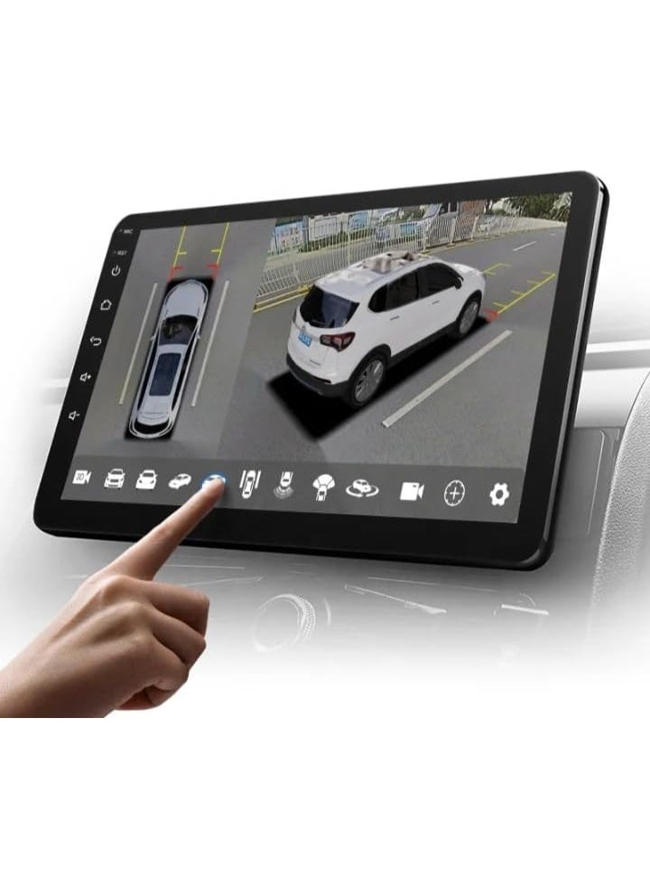 ليزارد نظام ليفارد أندرويد للسيارة بشاشة لمس 10 بوصة، كاميرا 360 درجة، بلوتوث، واي فاي، كار بلاي لاسلكي، أندرويد أوتو، ذاكرة 2GB + 32GB، راديو FM وملاحة GPS - Image 2