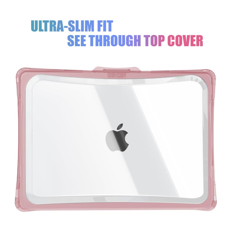 IBENZER Hexpact Protective MacBook Air 13 inch Case 2026 2025 2024 2023 2022 M4 A3240 M3 A3113 M2 A2681, Heavy Duty Case & KeyboardCover & ScreenFilm for Mac Air 13.6, Pinkish, HPE-KK-PKSH+2 - Image 3