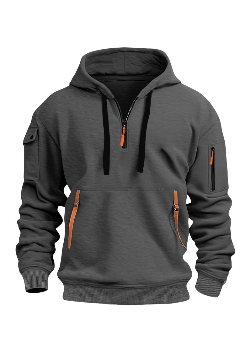 KUYING Outdoor Sports Zipper Hooded Sweatshirt Casual And Versatile  - Image 1