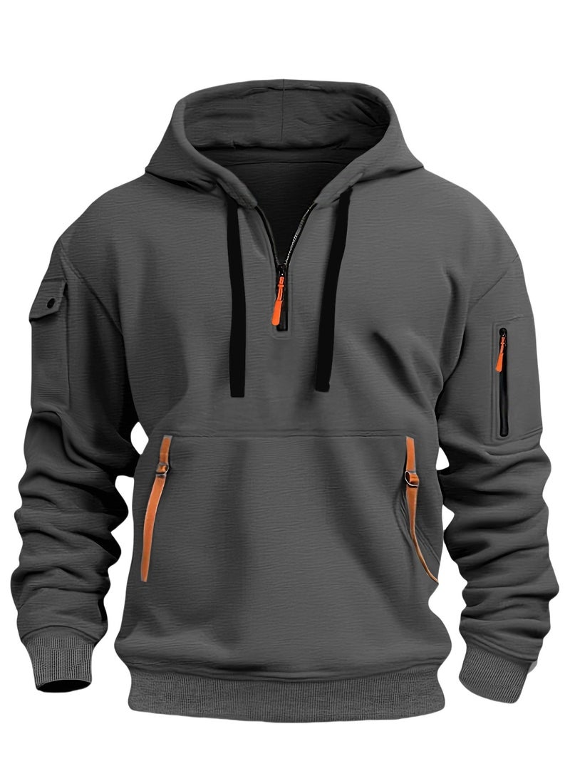KUYING Outdoor Sports Zipper Hooded Sweatshirt Casual And Versatile  - Image 2