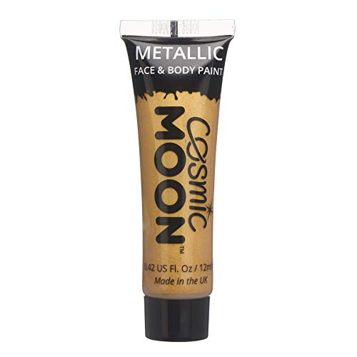Cosmic Moon  Metallic Face Paint makeup for the Face  Body  040fl oz  Create mesmerising metallic face paint designs  Gold