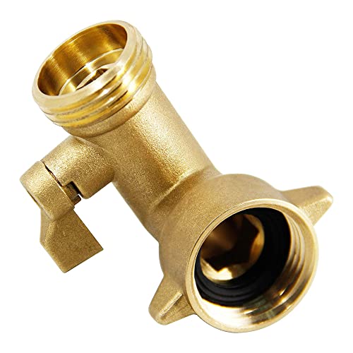 Xiny Tool 90 Degree Garden Hose Adapter with Shut Off Valves, 3/4" Solid Brass Garden Hose Elbow Connector with 4 Extra Pressure Washers, 2 Pack - Image 3
