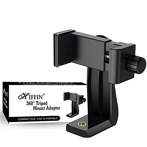 HIFFIN® Universal 360° Rotating Vertical Mobile Tripod Monopod Mount Supports Width Upto 2.3-4.1 Inches Smartphones (Mobile Phone Tripod Mount 360 Rotation) - Image 1