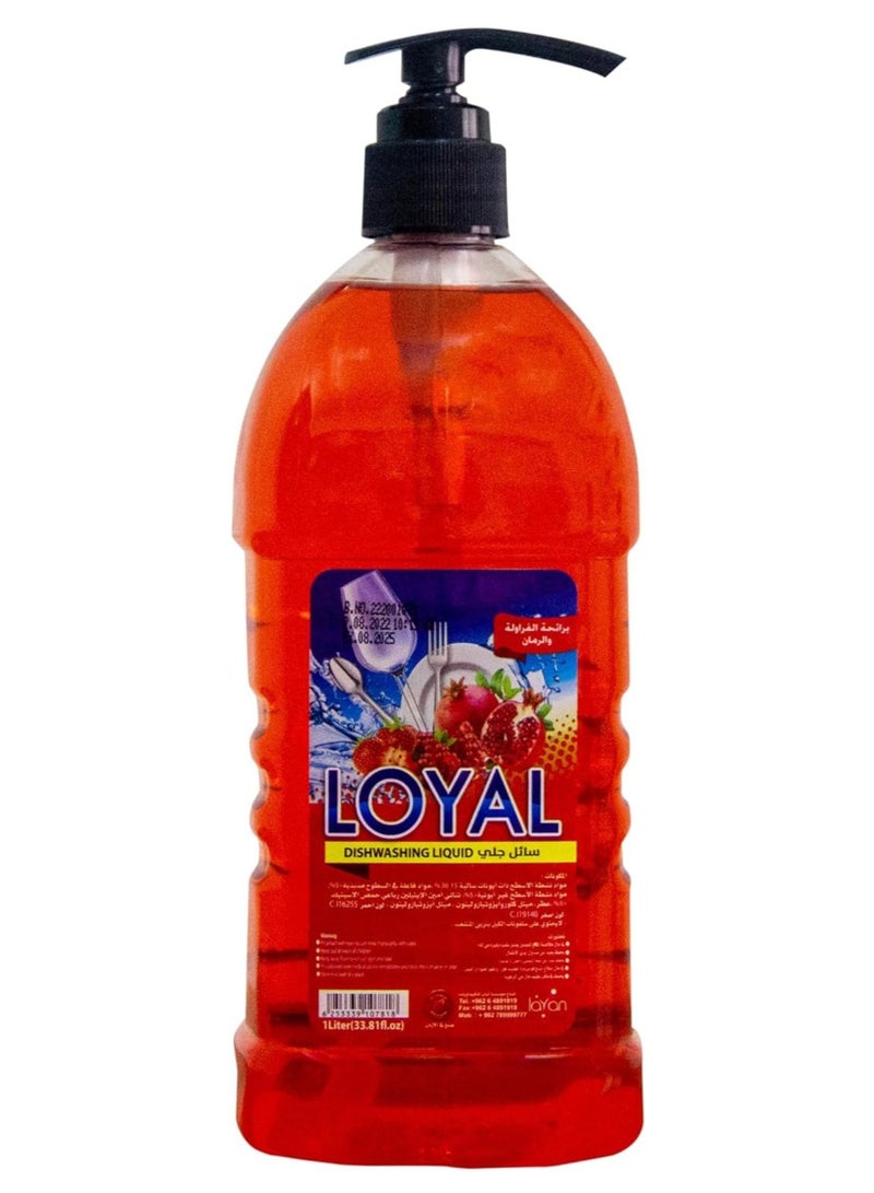 Loyal Dishwashing Strawberry and PomegranateLiquid, 1L