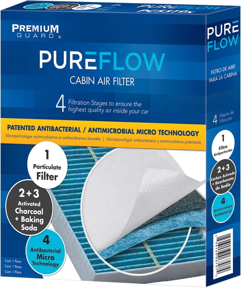 بريميوم جارد فلتر هواء المقصورة Pureflow PC9978X | يناسب لكز�� GS350 موديلات 2013-2020، GS موديلات 2016-2020، GS300 موديلات 2018-2019، GS200t موديلات 2016-2017، GS450h موديلات 2013-2018، IS500 موديل 2022، IS200t موديلات 2016-2017، IS300 موديلات 2016-2021، IS350 موديلات 2014-2022، RC F موديلات 2015-2022 - Image 2
