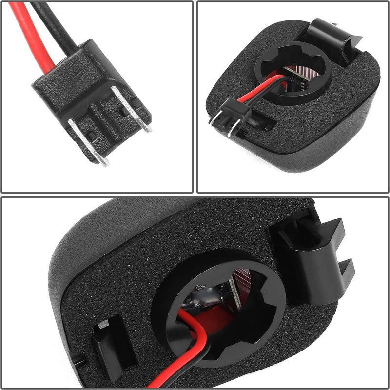NVL-LPL-019 زوج من أضواء لوحة الترخيص LED ذات الهيكل الأسود والعدسة الشفافة ونمط العدسة الحمراء C المتوافقة مع Frontier/Navara 07-19 - Image 4