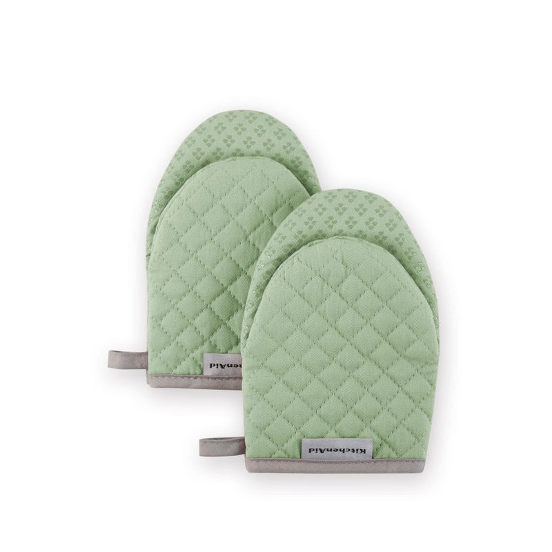 KitchenAid Asteroid Mini Oven Mitt  5.5""x8""  Pistachio 2 Count  Pistachio - Image 1