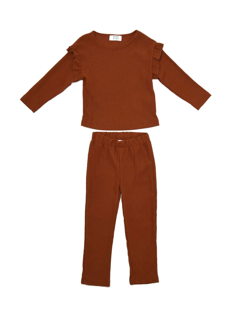 trendyol Kids Frill Detail Top & Pants Set