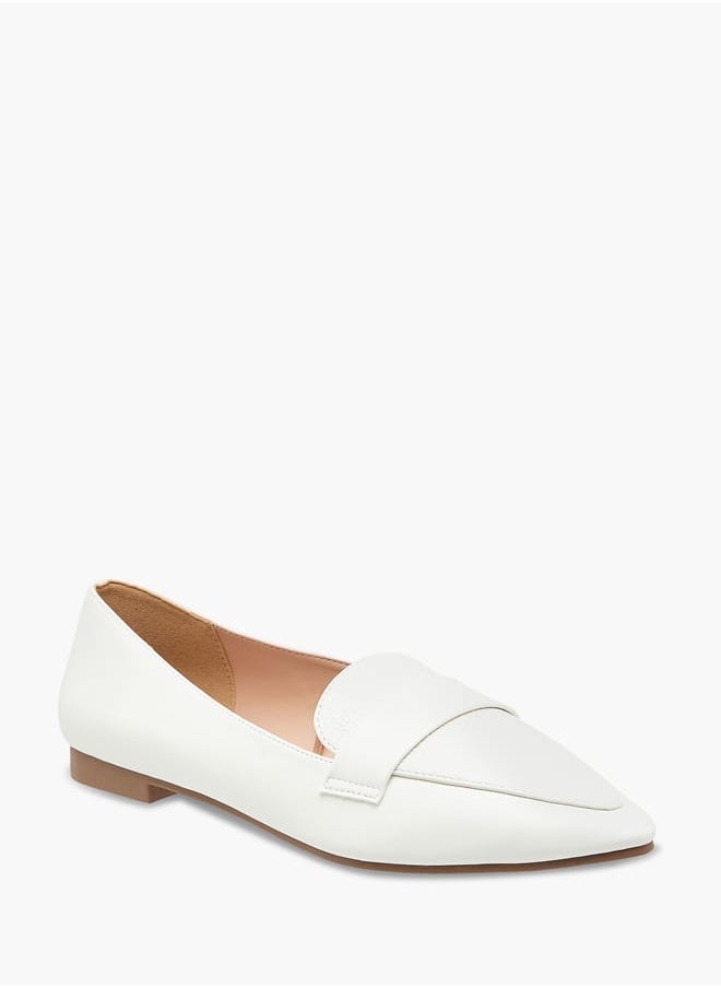 Celeste - Womens Slip-On Pointed Toe Ballerina Shoes - Image 1