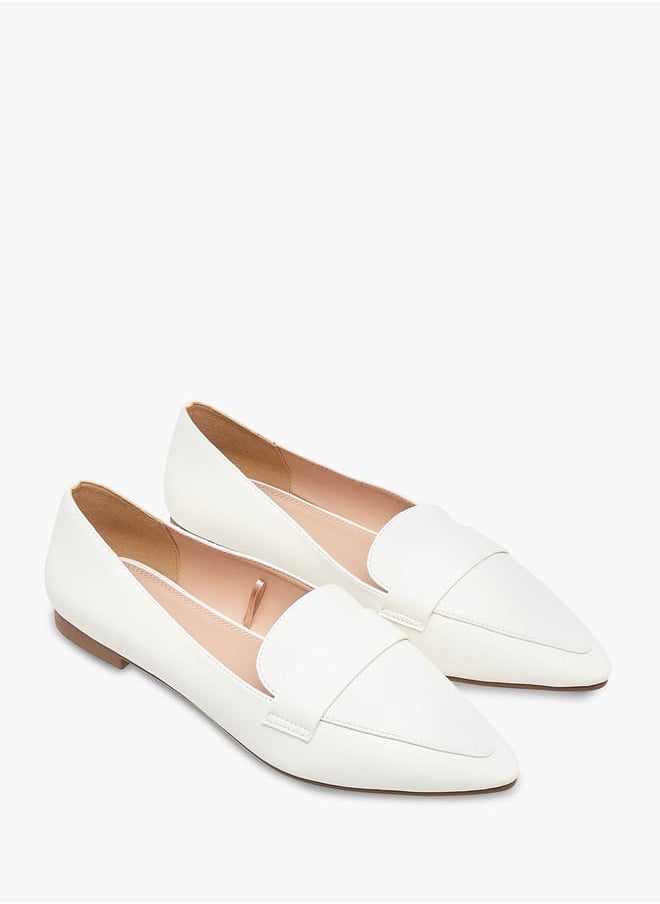 Celeste - Womens Slip-On Pointed Toe Ballerina Shoes - Image 1