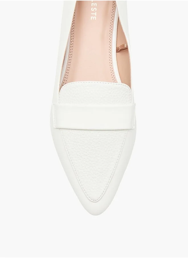 Celeste Womens Slip-On Pointed Toe Ballerina Shoes