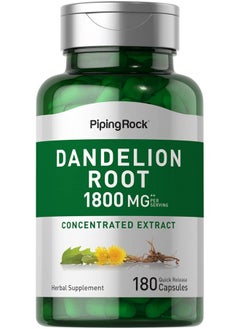 Piping Rock Dandelion Root Capsules 1800Mg  180 Count  Concentrated Extract  Herbal Supplement  Gluten Free Nongmo  - Image 2