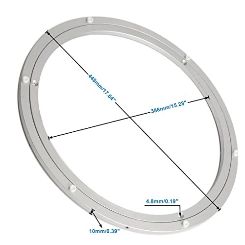 Dailydanny Aluminum Heavy Duty Lazy Susan Rotating Turntable Bearing Swivel Plate Hardware for Dining-Table (18 inch（10mm）) - Image 5