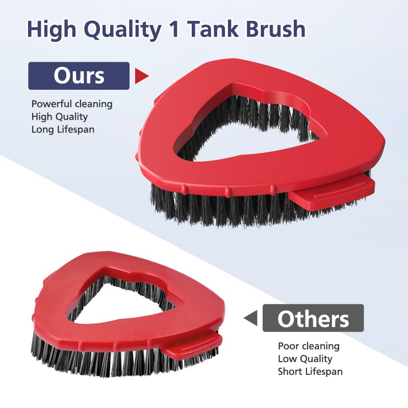 Caehomly 2 Pack 1-Tank Spin Mop Scrub Brush Head Replacement for O Ceda EasyWring 1-Tank System(Red), Hard Bristle Scrubber Brush for Floor Cleaning Accessories (Not Fit for RinseClean 2-Tank) - Image 5