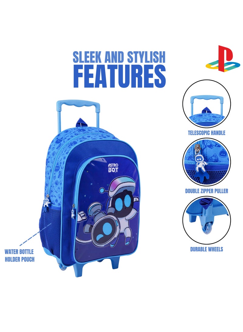 PlayStation Sony Playstation Astros Playroom 5In1 Trolley Box Set 18" I Trolley I Lunch Bag I Water Bottle I Pencil Case I Lunch Box I Packaging - Image 3