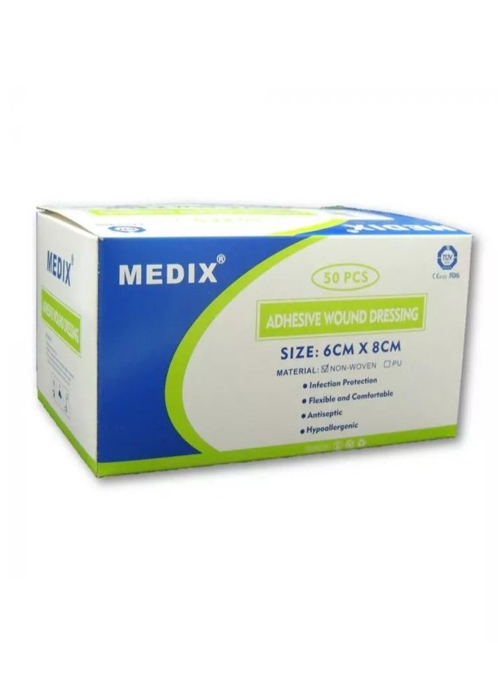 Medix Adhesive Wound Dressing 6X8Cm