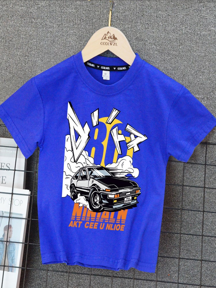 Factory direct selling boys and girls short sleeve T-shirt children's clothing new loose large children's summer casual cartoon cotton top - Image 3