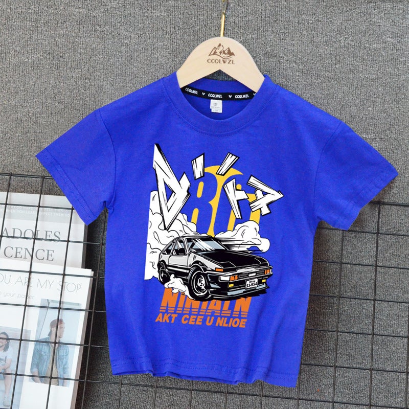 Factory direct selling boys and girls short sleeve T-shirt children's clothing new loose large children's summer casual cartoon cotton top - Image 1