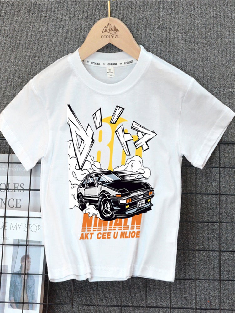 Factory direct selling boys and girls short sleeve T-shirt children's clothing new loose large children's summer casual cartoon cotton top - Image 4