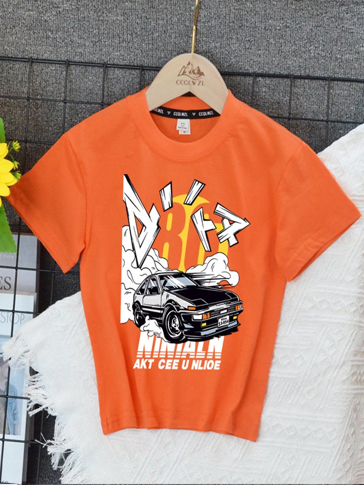 Factory direct selling boys and girls short sleeve T-shirt children's clothing new loose large children's summer casual cartoon cotton top - Image 2