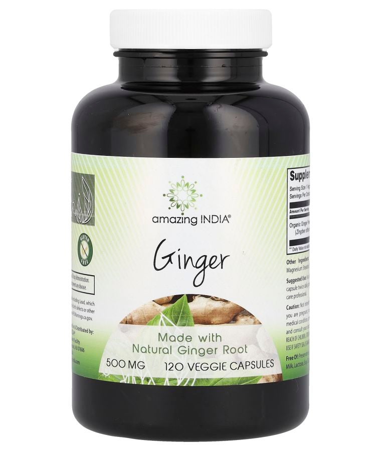 Ginger  500 mg  120 Veggie Capsules