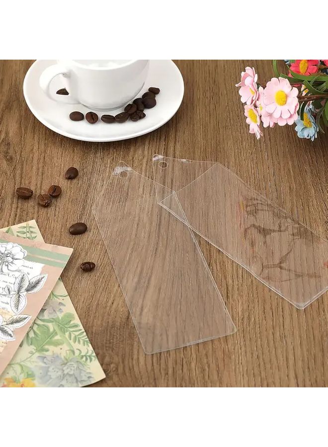 40 Transparent Bookmark Covers With Tassels Photo Frame Stands For Gift Tags Christmas Wedding Party - Image 4