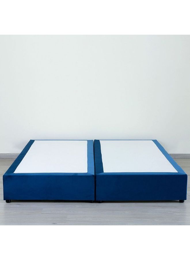 Karnak Almira Upholstered Velvet Bed Frame Bedroom Furniture Strong And Sturdy Modern Design Wooden Bed | Quiet & Comfortable Bed (King - 180x200cm, Blue) - Image 5
