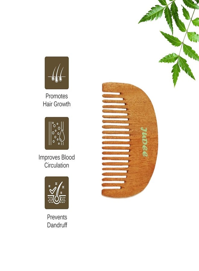 JUDEE Neem Comb, Wooden Comb | Hair Growth, Hairfall, Dandruff Control | Hair Straightening, Frizz Control | Comb for Men, Women | Treated with Oil (Bina Comb) - Image 5