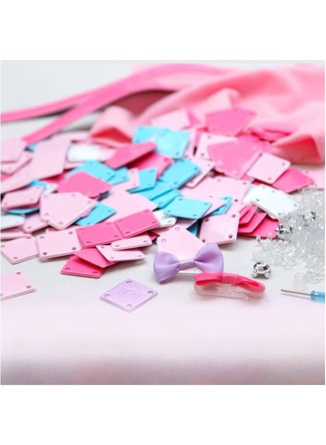 Children's Detachable Woven Shoulder Bag Handmade Material Diy Girl Gift Toy-Color:Clutch (36 Pieces)  - Image 3