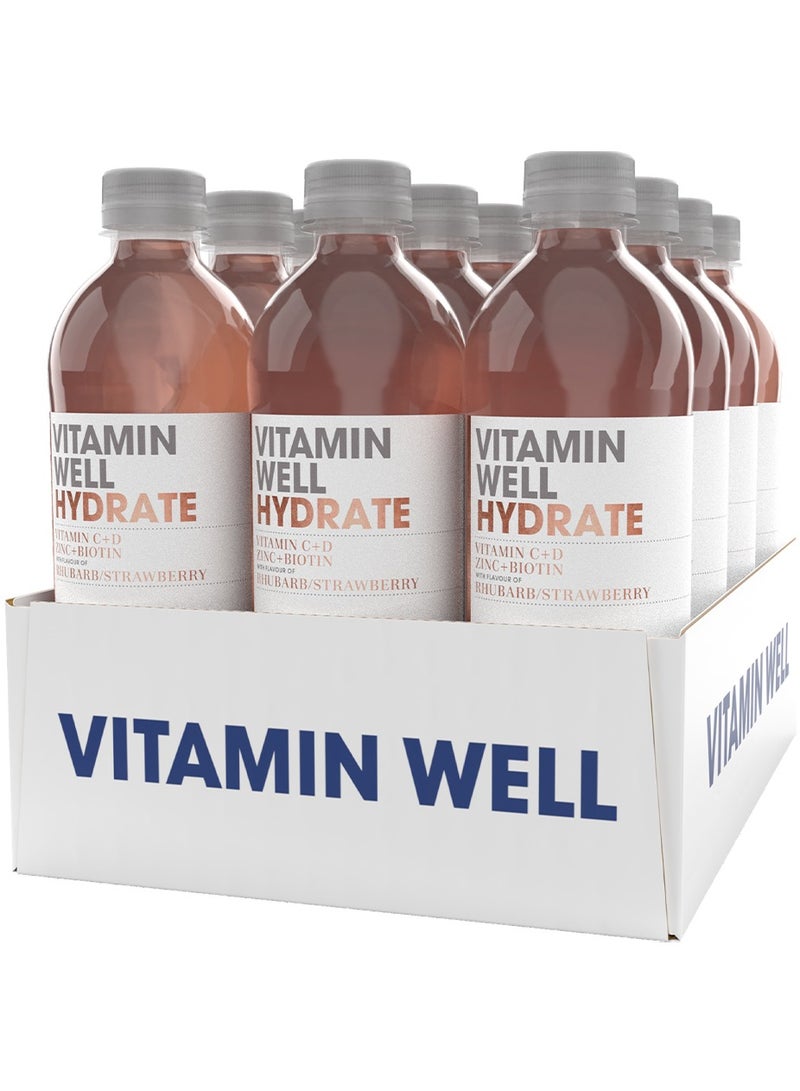 فيتامين ويل هيدرات ، مشروب فيتامين 500 مل ، فراولة ، عبوة من 12 قطعة - Image 2