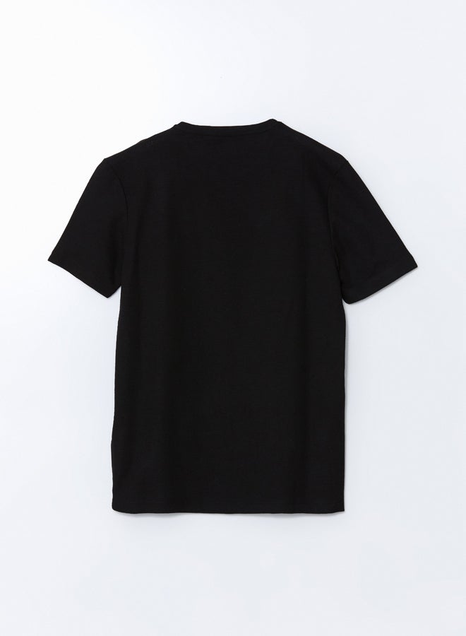 Crew Neck Short Sleeve Combed Cotton Men'S T-Shirt