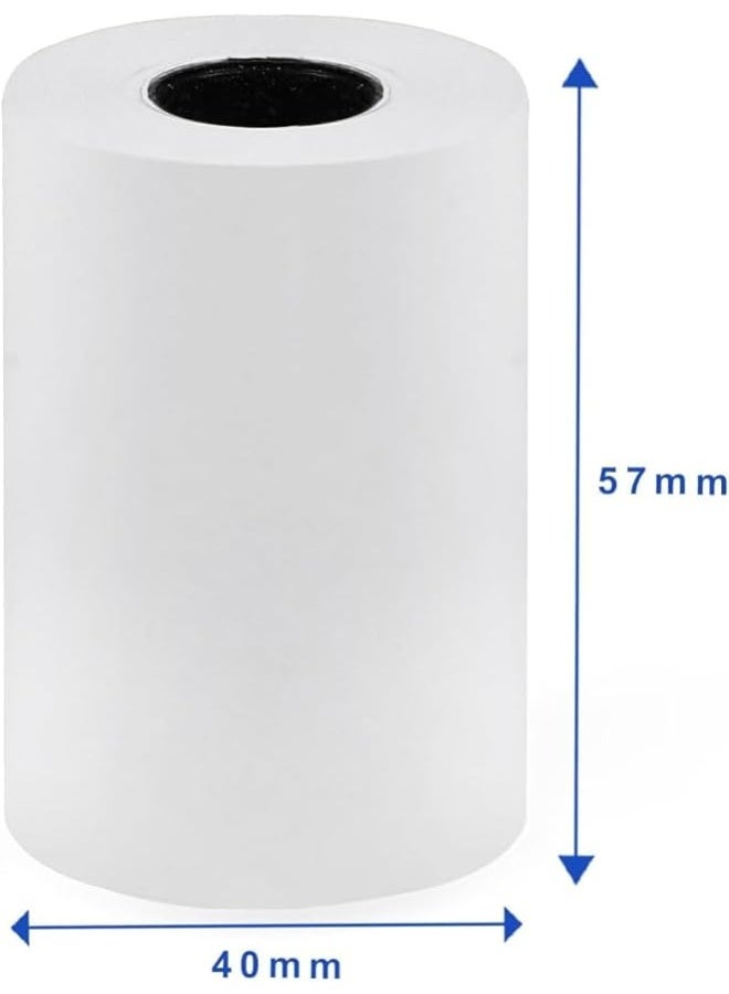 سوبر ديل لفات ورق حراري 57 × 40 مم لنقاط البيع، طباعة لأجهزة الصراف الآلي ونقاط البيع وأجهزة بطاقات الائتمان وإيصالات تسجيل المدفوعات النقدية، لأجهزة نقاط البيع PDQ وEPOS وEFTPOS وآلات بطاقات الائتمان (8 قطع) - Image 2