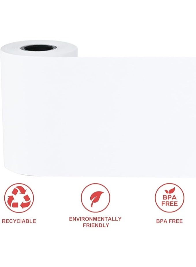 سوبر ديل لفات ورق حراري 57 × 40 مم لنقاط البيع، طباعة لأجهزة الصراف الآلي ونقاط البيع وأجهزة بطاقات الائتمان وإيصالات تسجيل المدفوعات النقدية، لأجهزة نقاط البيع PDQ وEPOS وEFTPOS وآلات بطاقات الائتمان (8 قطع) - Image 4