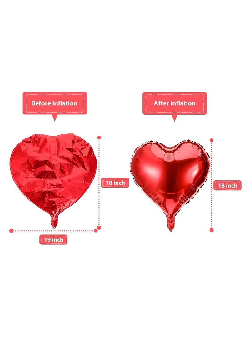 هايلاند 10 قطع من البالونات الحمراء على شكل قلب لأعياد الميلاد والذكرى السنوية وديكور حفلات عيد الحب - Image 3