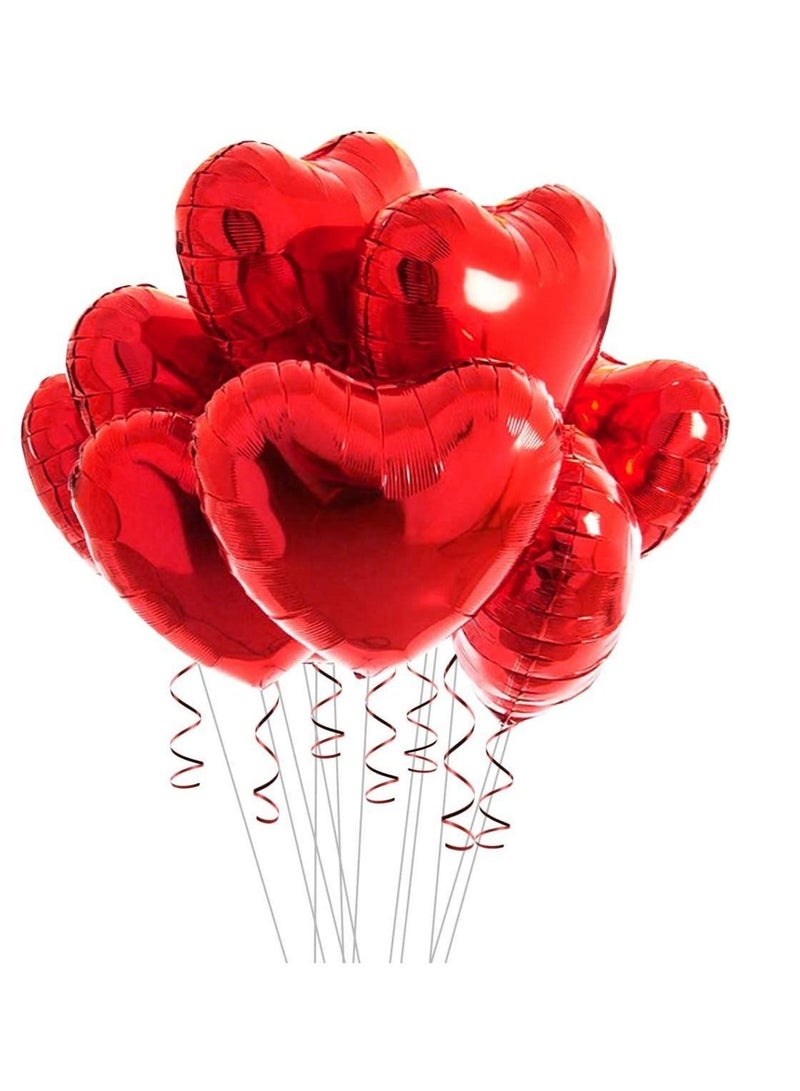 هايلاند 10 قطع من البالونات الحمراء على شكل قلب لأعياد الميلاد والذكرى السنوية وديكور حفلات عيد الحب - Image 2