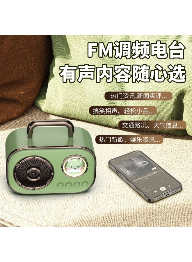 New Space Capsule Bluetooth Audio Portable Mini Children's Ksong Bao Small Speaker Plug-in Card Radio Small Steel Cannon - Image 3